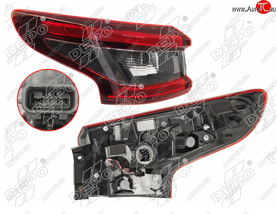 9 499 р. Левый фонарь задний DEPO  Nissan Qashqai  2 (2017-2022) J11 рестайлинг  с доставкой в г. Омск