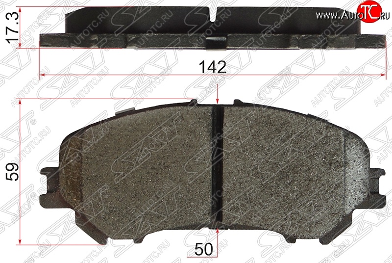 1 549 р. Колодки тормозные SAT (передние) Nissan Qashqai 2 J11 рестайлинг (2017-2022)  с доставкой в г. Омск