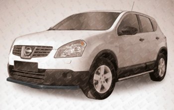 Защита переднего бампера Slitkoff (Ø 57 мм, длинная). Nissan (Нисан) Qashqai (Кашкай)  1 (2010-2013) 1 J10 рестайлинг