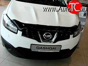 2 799 р. Дефлектор капота NovLine Nissan Qashqai 1 J10 рестайлинг (2010-2013)  с доставкой в г. Омск