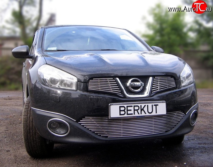 6 299 р. Декоративная вставка воздухозаборника Berkut Nissan Qashqai 1 J10 рестайлинг (2010-2013)  с доставкой в г. Омск