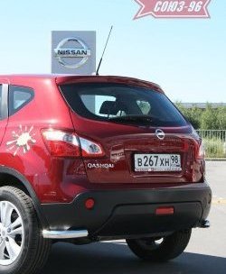 9 494 р. Защита заднего бампера из боковых уголков Souz-96 (d60) Nissan Qashqai 1 J10 рестайлинг (2010-2013)  с доставкой в г. Омск. Увеличить фотографию 1