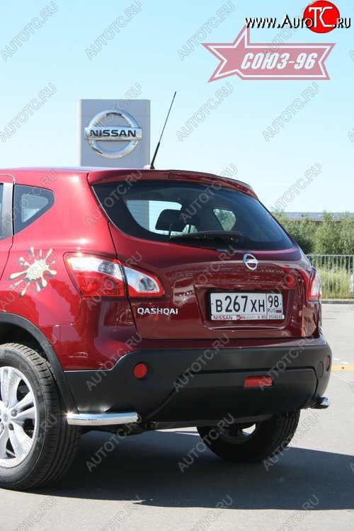 9 494 р. Защита заднего бампера из боковых уголков Souz-96 (d60) Nissan Qashqai 1 J10 рестайлинг (2010-2013)  с доставкой в г. Омск