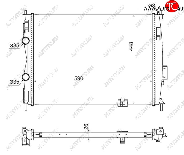 7 249 р. Радиатор двигателя (пластинчатый, 2.0, МКПП/АКПП) SAT Nissan Qashqai 1 J10 рестайлинг (2010-2013)  с доставкой в г. Омск