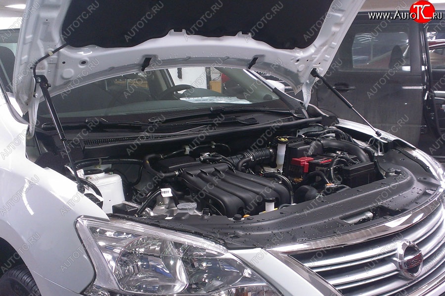 2 199 р. Газовые упоры капота Berkut Nissan Sentra 7 B17 (2014-2017)  с доставкой в г. Омск