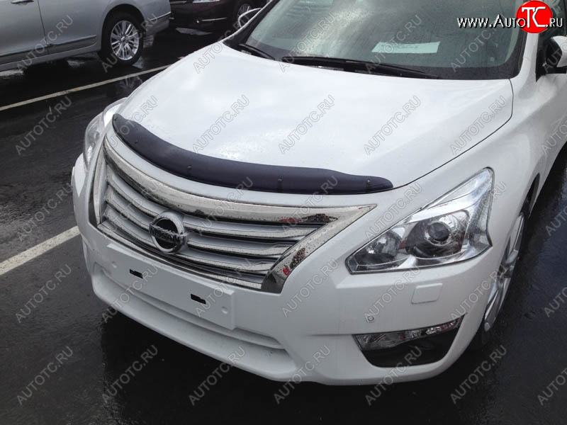 4 599 р. Дефлектор капота SIM Nissan Teana 3 L33 дорестайлинг (2014-2020)  с доставкой в г. Омск