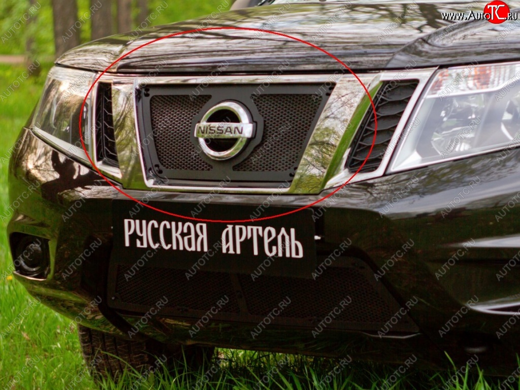 1 379 р. Защитная сетка решетки радиатора РА Nissan Terrano D10 рестайлинг (2016-2022)  с доставкой в г. Омск