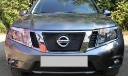 1 469 р. Нижняя сетка на бампер Russtal (черная)  Nissan Terrano  D10 (2013-2022) дорестайлинг, рестайлинг  с доставкой в г. Омск. Увеличить фотографию 4