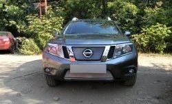 1 539 р. Нижняя сетка на бампер Russtal (хром) Nissan Terrano D10 рестайлинг (2016-2022)  с доставкой в г. Омск. Увеличить фотографию 4