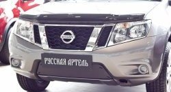 1 199 р. Зимняя заглушка решетки переднего бампера РА Nissan Terrano D10 дорестайлинг (2013-2016)  с доставкой в г. Омск. Увеличить фотографию 1