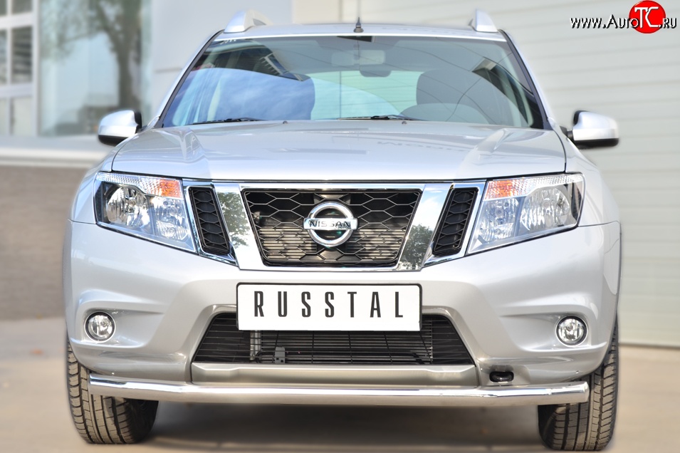 11 649 р. Одинарная защита переднего бампера диаметром 63 мм SLITKOFF  Nissan Terrano  D10 (2013-2022) дорестайлинг, рестайлинг  с доставкой в г. Омск