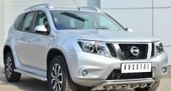 21 699 р. Широкая защита порогов SLITKOFF  Nissan Terrano  D10 (2013-2022) дорестайлинг, рестайлинг  с доставкой в г. Омск. Увеличить фотографию 4