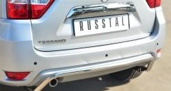 10 399 р. Защита заднего бампера (Ø42 мм волна, нержавейка) Russtal Nissan Terrano D10 дорестайлинг (2013-2016)  с доставкой в г. Омск. Увеличить фотографию 2