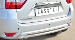 9 349 р. Одинарная защита заднего бампера из трубы диаметром 42 мм Russtal Nissan Terrano D10 дорестайлинг (2013-2016)  с доставкой в г. Омск. Увеличить фотографию 2