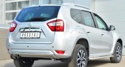 11 449 р. Одинарная защита заднего бампера из трубы диаметром 63 мм Russtal Nissan Terrano D10 дорестайлинг (2013-2016)  с доставкой в г. Омск. Увеличить фотографию 4