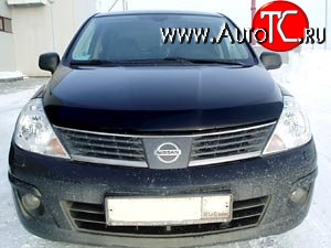 4 599 р. Дефлектор капота NovLine Nissan Tiida 1 хэтчбэк C11 дорестайлинг, Япония (2004-2007)  с доставкой в г. Омск