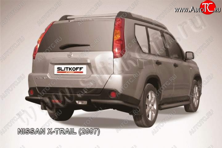 5 499 р. Уголки d57 Nissan X-trail 2 T31 дорестайлинг (2007-2011) (Цвет: серебристый)  с доставкой в г. Омск