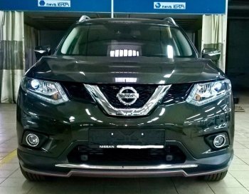 5 999 р. Накладка на передний бампер АвтоКрат Nissan X-trail 3 T32 рестайлинг (2017-2022) (Неокрашенная)  с доставкой в г. Омск. Увеличить фотографию 2