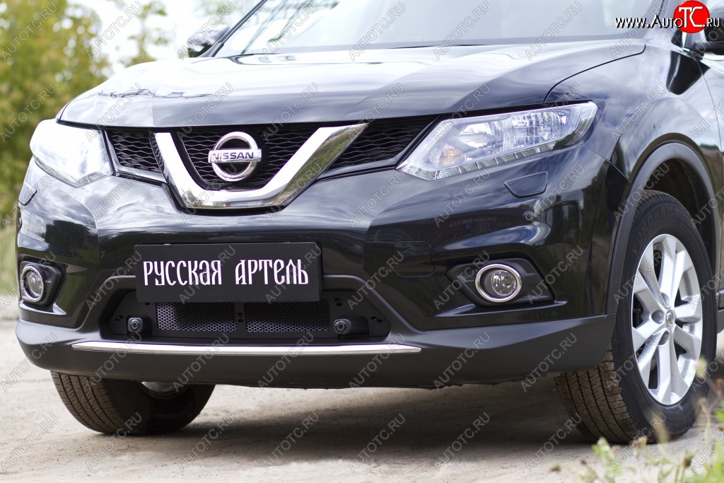 1 559 р. Защитная сетка решетки переднего бампера РА  Nissan X-trail  3 T32 (2017-2022) рестайлинг  с доставкой в г. Омск