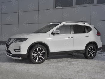 18 299 р. Защита переднего бампера (Ø63 мм, нержавейка) SLITKOFF Nissan X-trail 3 T32 дорестайлинг (2013-2018)  с доставкой в г. Омск. Увеличить фотографию 2