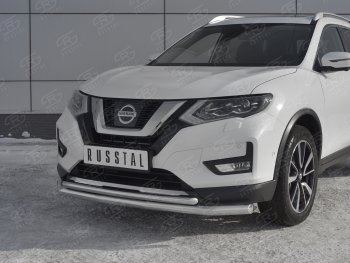 15 799 р. Защита переднего бампера (Ø63 и 42 мм) Nissan X-trail 3 T32 дорестайлинг (2013-2018)  с доставкой в г. Омск. Увеличить фотографию 4