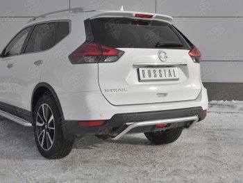 12 349 р. Защита заднего бампера (Ø42 мм волна, нержавейка) SLITKOFF  Nissan X-trail  3 T32 (2017-2022) рестайлинг  с доставкой в г. Омск. Увеличить фотографию 4