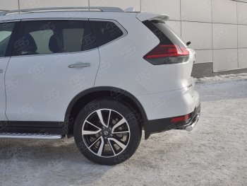 14 599 р. Защита заднего бампера (Ø63 и 42 мм , нержавейка) RUSSTAL  Nissan X-trail  3 T32 (2017-2022) рестайлинг  с доставкой в г. Омск. Увеличить фотографию 3