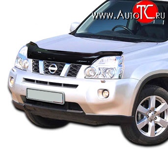 2 879 р. Дефлектор капота NovLine  Nissan X-trail  2 T31 (2007-2011) дорестайлинг  с доставкой в г. Омск