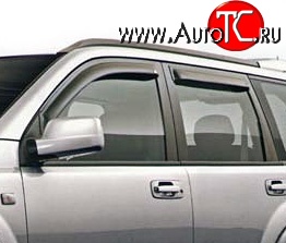 2 699 р. Дефлекторы окон (ветровики) Novline 4 шт Nissan X-trail 2 T31 дорестайлинг (2007-2011)  с доставкой в г. Омск