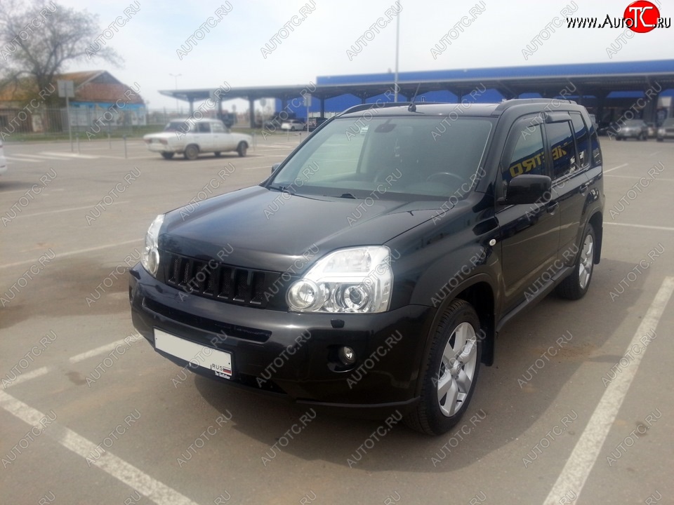 7 299 р. Решетка радиатора GENEFIELD Nissan X-trail 2 T31 дорестайлинг (2007-2011) (Неокрашенная)  с доставкой в г. Омск