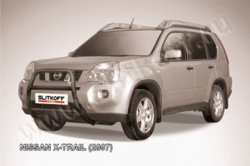 15 949 р. Кенгурятник d57 высокий Nissan X-trail 2 T31 дорестайлинг (2007-2011) (Цвет: серебристый)  с доставкой в г. Омск. Увеличить фотографию 1