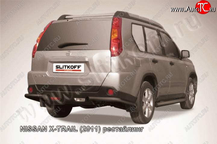 7 999 р. Уголки d57  Nissan X-trail  2 T31 (2007-2011) дорестайлинг (Цвет: серебристый)  с доставкой в г. Омск