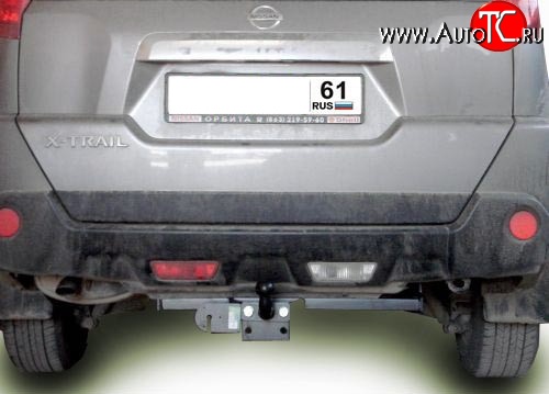 8 999 р. Фаркоп Лидер Плюс (до 1200 кг)  Nissan X-trail  2 T31 (2007-2011) дорестайлинг (Без электропакета)  с доставкой в г. Омск