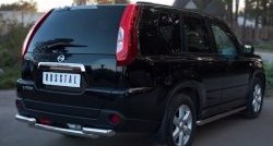 14 799 р. Защита заднего бампера (2 трубы Ø63, нержавейка) SLITKOFF  Nissan X-trail  2 T31 (2010-2015) рестайлинг  с доставкой в г. Омск. Увеличить фотографию 4