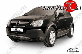 7 703 р. Защита переднего бампера Arbori (черная, 2 трубы d57 и 57 mm)  Opel Antara (2006-2010)  с доставкой в г. Омск