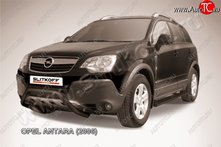 13 499 р. Кенгурятник d57 низкий мини Opel Antara (2006-2010) (Цвет: серебристый)  с доставкой в г. Омск