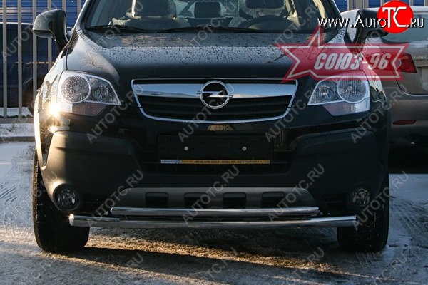 15 299 р. Защита переднего бампера двойная Souz-96 (d460/42) Opel Antara (2006-2010)  с доставкой в г. Омск