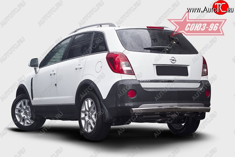 13 994 р. Защита заднего бампера из овальной трубы Souz-96 (в 76х42) Opel Antara рестайлинг (2010-2015)  с доставкой в г. Омск