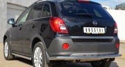 14 749 р. Одинарная защита заднего бампера из трубы диаметром 63 мм SLITKOFF  Opel Antara (2010-2015) рестайлинг  с доставкой в г. Омск. Увеличить фотографию 4