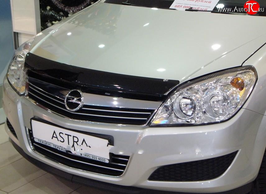 2 799 р. Дефлектор капота NovLine Opel Astra H седан дорестайлинг (2004-2007)  с доставкой в г. Омск