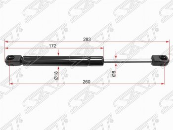 569 р. Газовый упор крышки багажника SAT  Opel Astra  H (2004-2015) седан дорестайлинг, универсал рестайлинг, хэтчбек 5дв рестайлинг  с доставкой в г. Омск. Увеличить фотографию 1