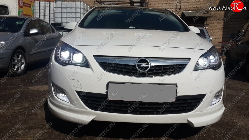 5 499 р. Накладка на передний бампер RIEGER Opel Astra J хэтчбек 5 дв.  рестайлинг (2012-2017) (Неокрашенная)  с доставкой в г. Омск