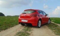 3 899 р. Накладка Sport на задний бампер Opel Astra J хэтчбек 5 дв.  рестайлинг (2012-2017) (Неокрашенная)  с доставкой в г. Омск. Увеличить фотографию 2