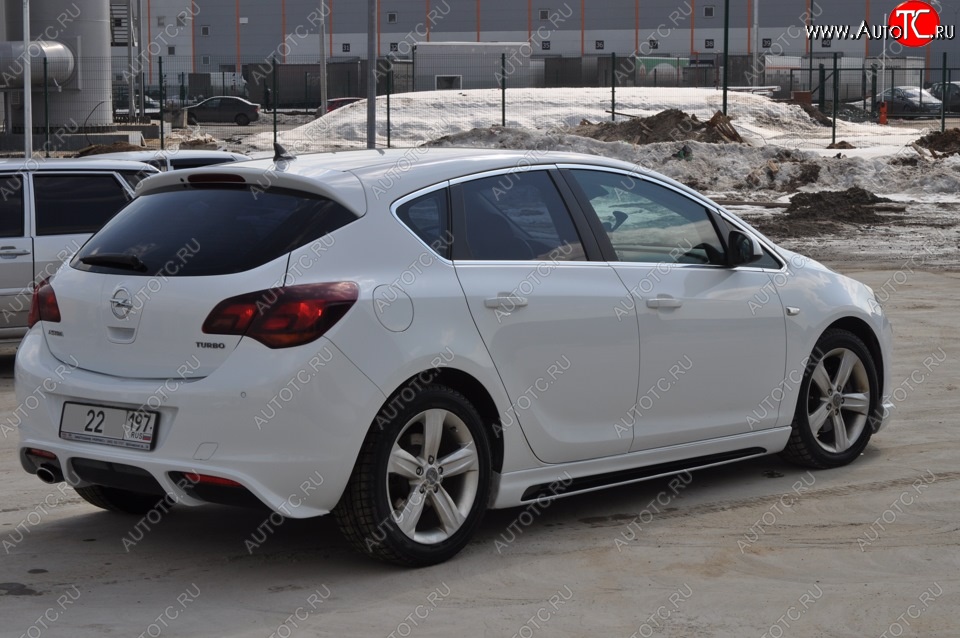 5 499 р. Пороги накладки RIEGER Opel Astra J хэтчбек 5 дв.  рестайлинг (2012-2017) (Неокрашенные)  с доставкой в г. Омск