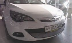 1 539 р. Сетка на бампер GTC Russtal (хром)  Opel Astra  J (2009-2012) хэтчбек 5 дв. дорестайлинг  с доставкой в г. Омск. Увеличить фотографию 3