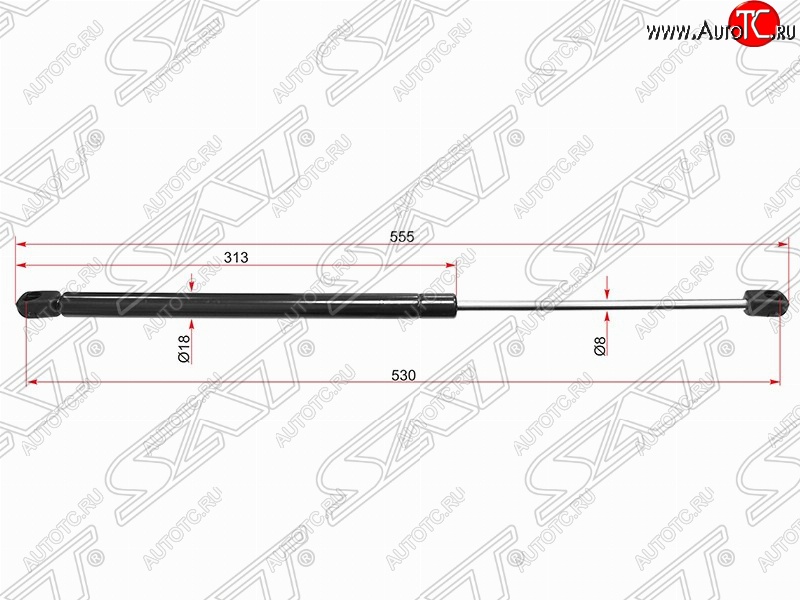 599 р. Газовый упор крышки багажника SAT  Opel Astra  G (1998-2005) седан  с доставкой в г. Омск