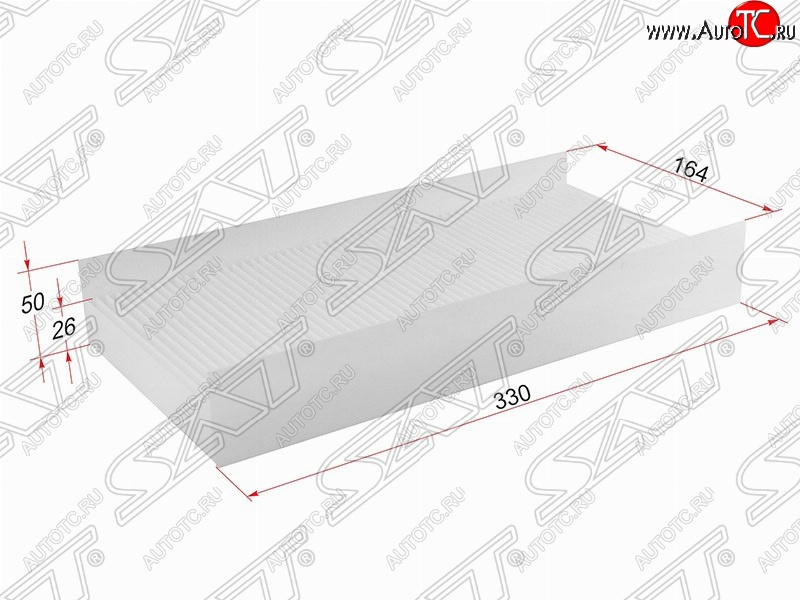 278 р. Фильтр салонный SAT (330х164х50/26 mm)  Opel Corsa  C - Vectra  C  с доставкой в г. Омск