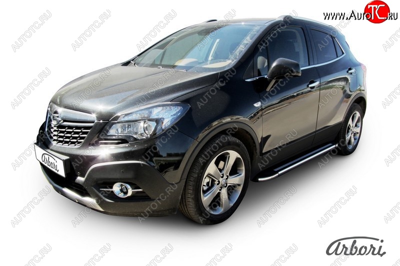 12 149 р. Порожки для ног Arbori Luxe Black Opel Mokka  дорестайлинг (2012-2016)  с доставкой в г. Омск