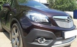 1 539 р. Нижняя сетка на бампер Russtal (хром)  Opel Mokka (2012-2016)  дорестайлинг  с доставкой в г. Омск. Увеличить фотографию 3