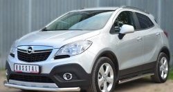 13 699 р. Одинарная защита переднего бампера диаметром 63 мм SLITKOFF  Opel Mokka (2012-2016)  дорестайлинг  с доставкой в г. Омск. Увеличить фотографию 4